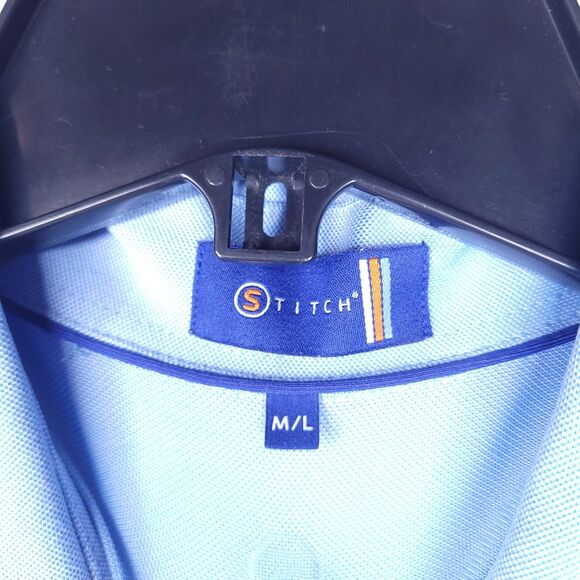 Stitch Polo Shirt Mens M/L Blue Colorblock Golf Performance - Picture 9 of 11